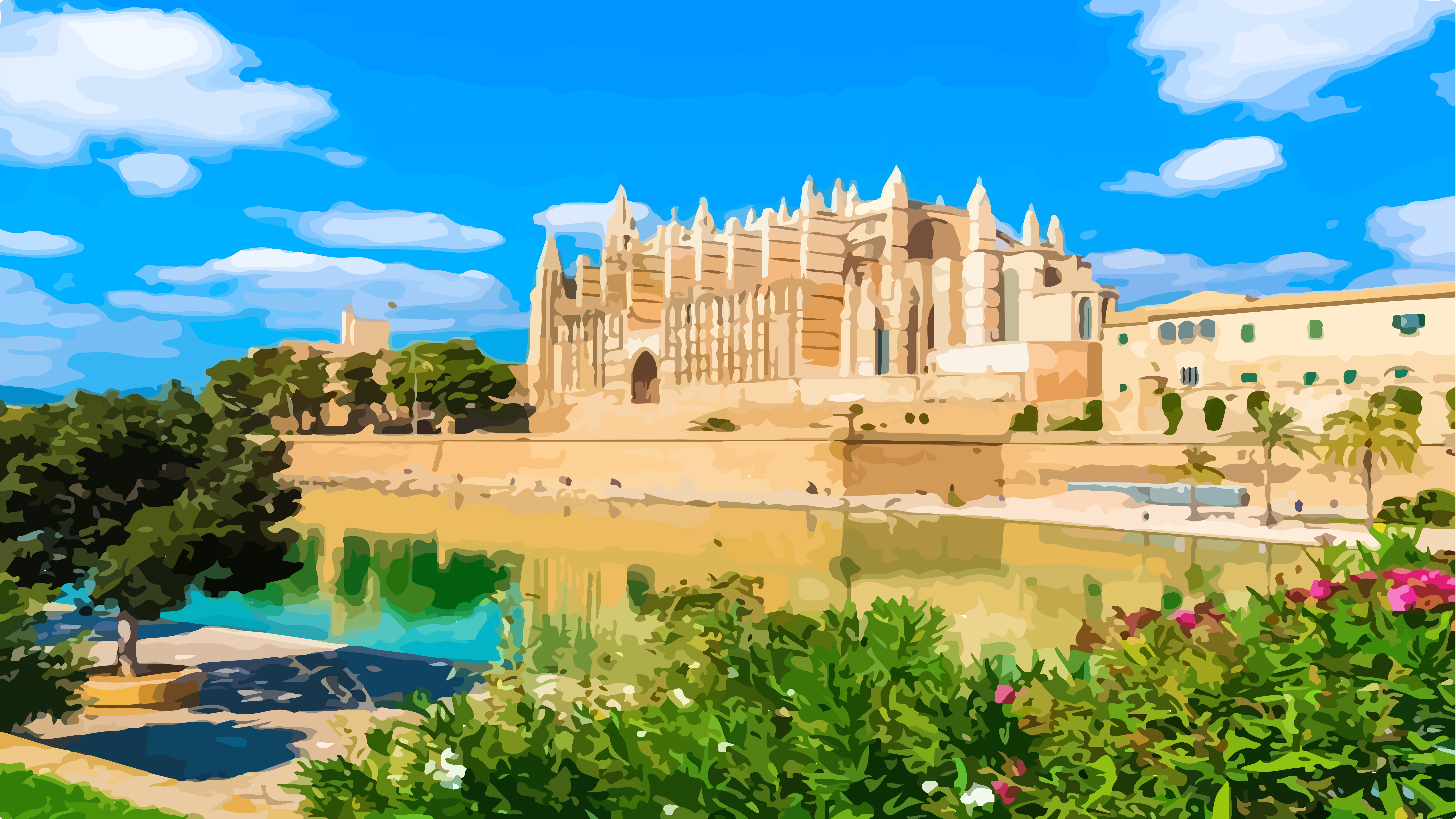 scenic-landscape-overlooking-city The Dragon of Palma de Mallorca