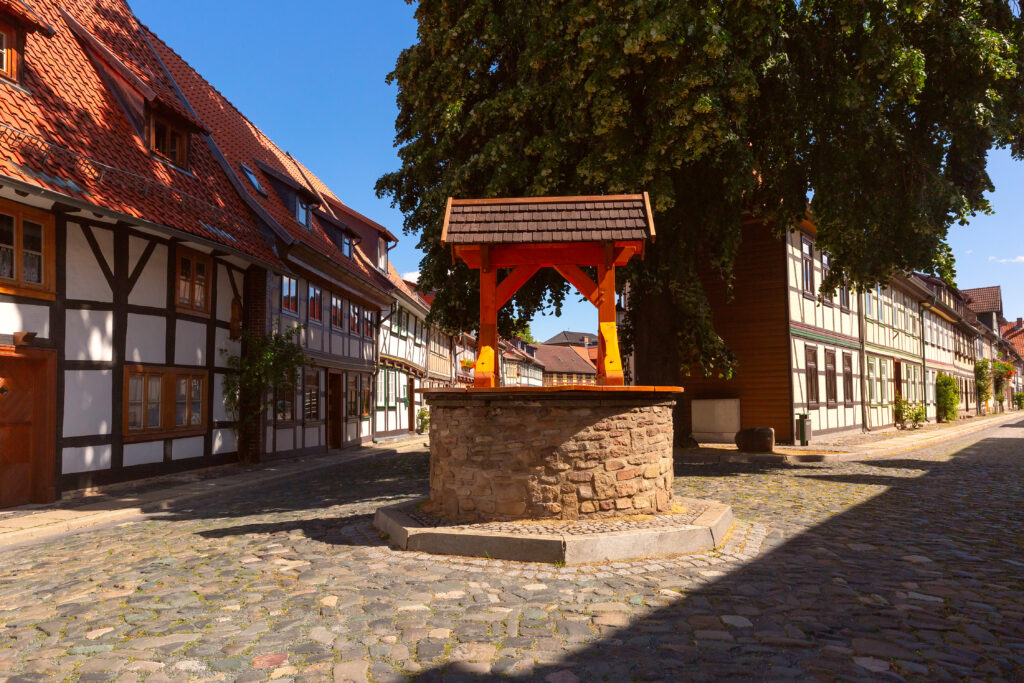 medieval-street-with-halftimbered-houses-wernigerode-saxonyanhalt-germany-4-1024x683 The Enigmatic Lore of Wernigerode: Myths and Legends Unveiled