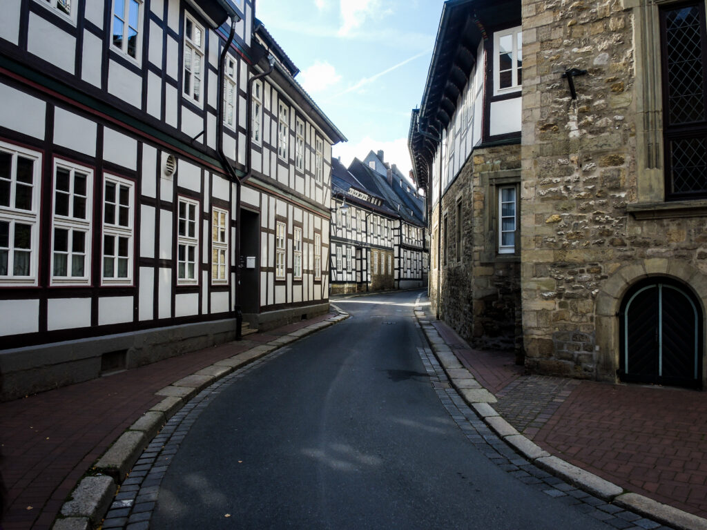 street-by-half-timbered-house-goslar-1024x768 The Market Church and the Phantom Bell-Ringer: A Goslar Mystery
