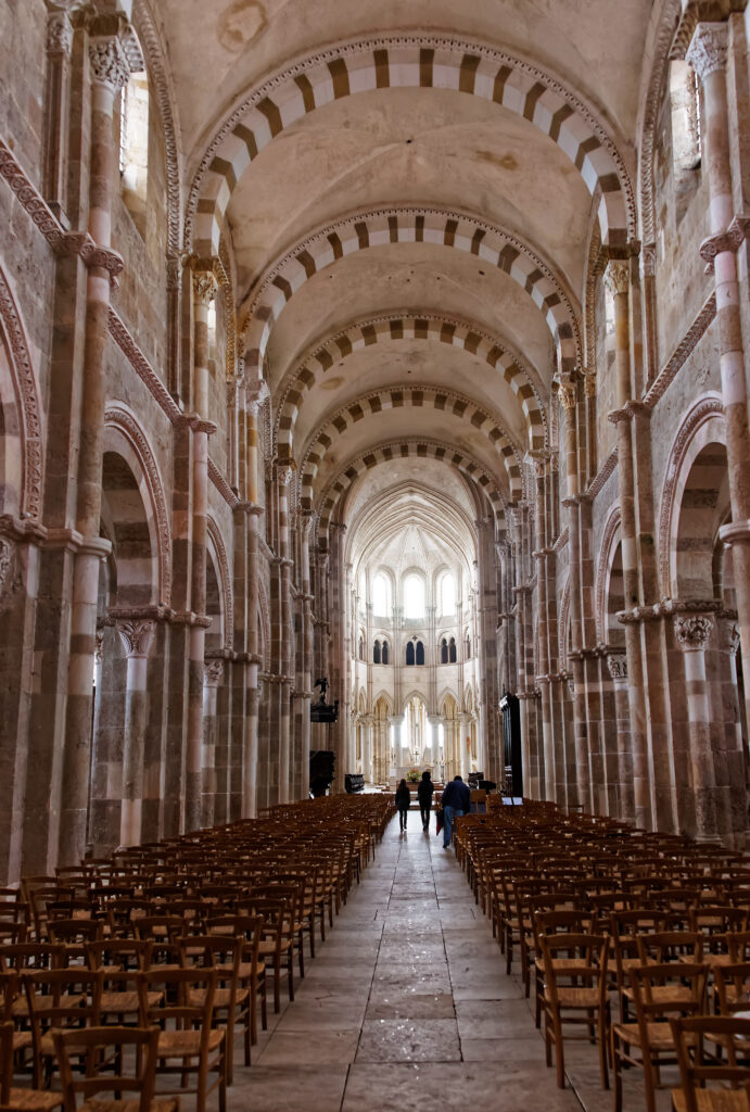 nave-vezelay-abbey-avallon-yonne-department-bourgogne-franche-comte-region-france-people-background-691x1024 Vézelay: Unveiling the Mythical Secrets